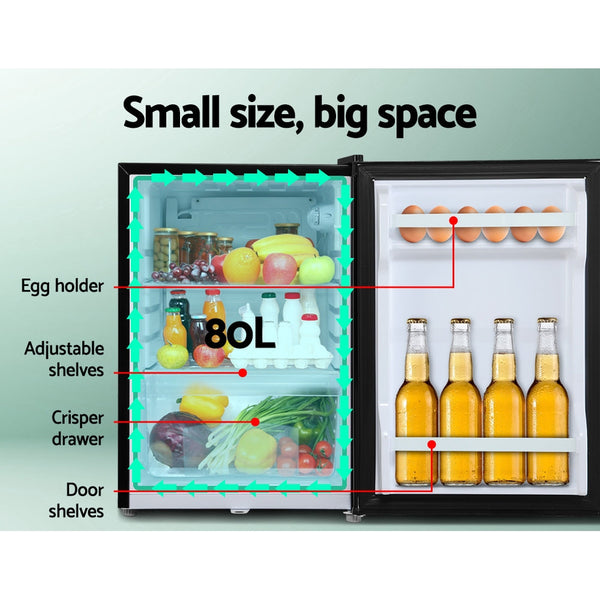 Glacio Camping 80L Portable Fridge Cooler Upright 12V/24V/240V Mini Fridges