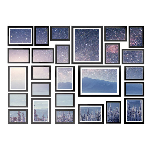 Artiss 26Pcs 8X10in 5X7in 4X6in 3.5X5in Hanging Wall Black Photo Frames