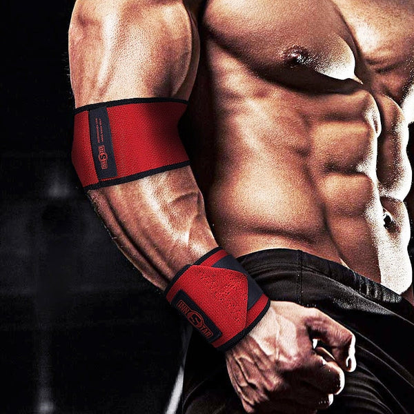 Pg Elbow Brace Compression Sleeve (1 Pair) Fitness Weightlifting Male Bodybuilder Bench Hard Pull Squat Sports Elastic Pressure Orthotics Braces & Sle