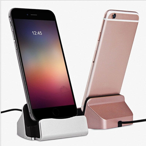 Mobile Phone Charging Stand Holder Adjustable Dock For Iphone4 5 6 Gold