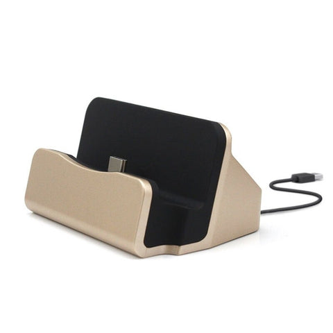 Phone Dock Charging Stand Base Cradle Usb Cable Holder Gold