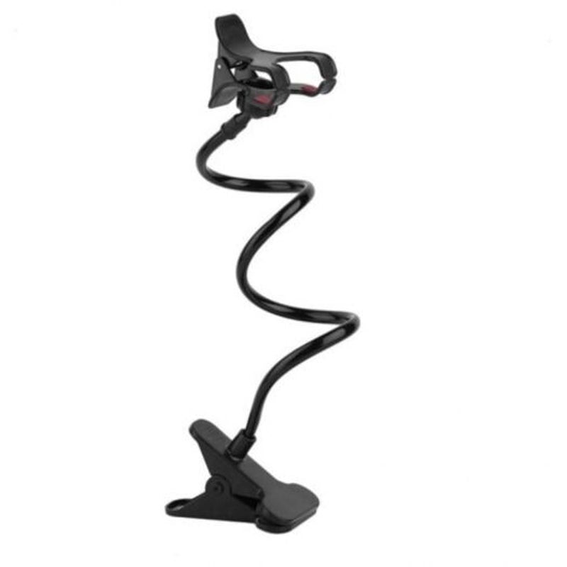 Phone Holder Universal 360 Rotating Flexible Long Arm Lazy Black Mounts & Holders