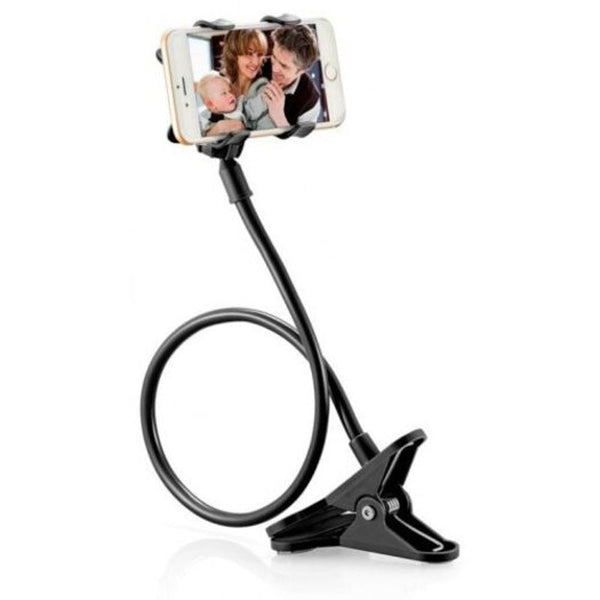 Phone Holder Universal 360 Rotating Flexible Long Arm Lazy Black Mounts & Holders