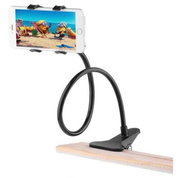 Phone Holder Universal 360 Rotating Flexible Long Arm Lazy Black Mounts & Holders