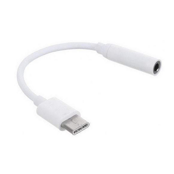 Phone Chargers Cables Usb 3.1 Type To 3.5Mm Stereo Audio Earphone Adapter For Huawei White