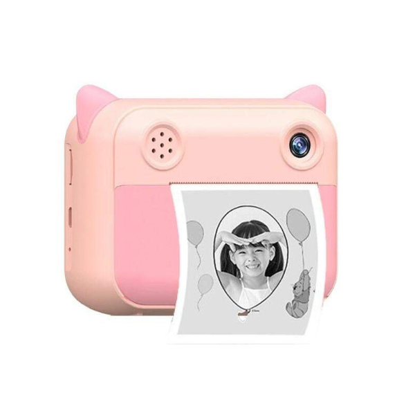 Kids Instant Print Camera Hd 1080P Digital Photo Paper Rechargeable Instant Cameras