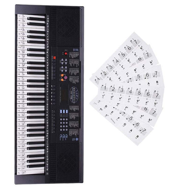 Piano Keyboard Accessories Removable Note Stickers Up To 61 / 88 Set Piano Accessories