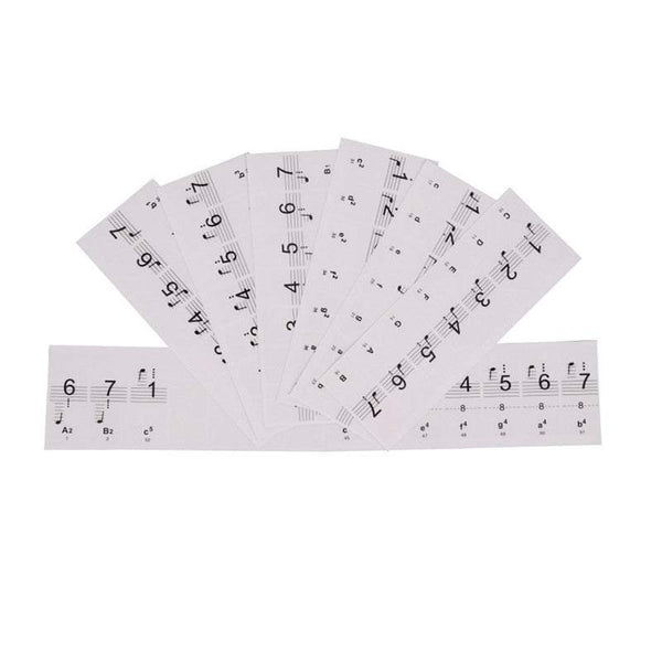 Piano Keyboard Accessories Removable Note Stickers Up To 61 / 88 Set Piano Accessories
