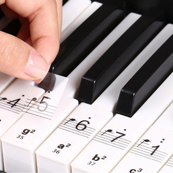 Piano Stickers Up To Key Set Removable Music Keyboard Label Piano Accessories