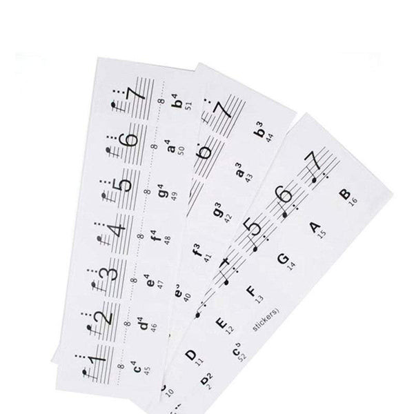 Piano Keyboard Accessories Removable Note Stickers Up To 61 / 88 Set Piano Accessories