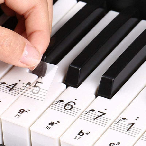 Piano Keyboard Accessories Removable Note Stickers Up To 61 / 88 Set Piano Accessories