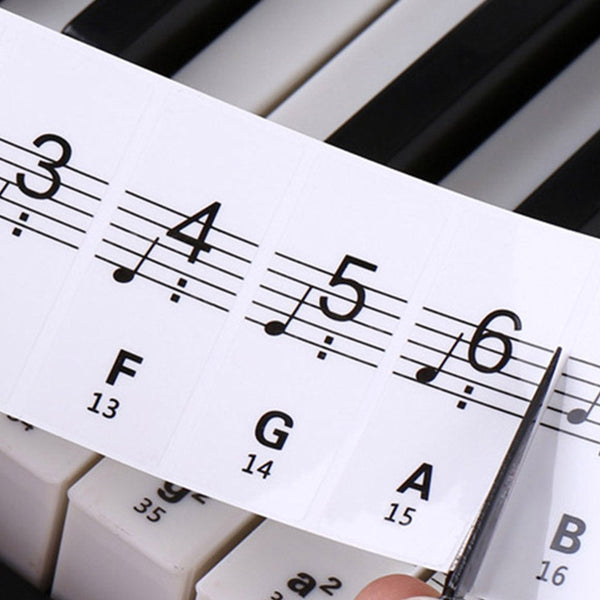 Piano Stickers Up To Key Set Removable Music Keyboard Label Piano Accessories