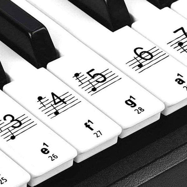 Piano Keyboard Accessories Removable Note Stickers Up To 61 / 88 Set