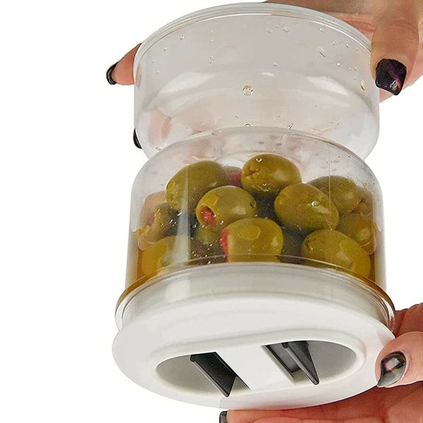 Other Kitchen Gadgets Pickle Olive Hourglass Jar Can Dry And Wet Separate Container Olives Food
