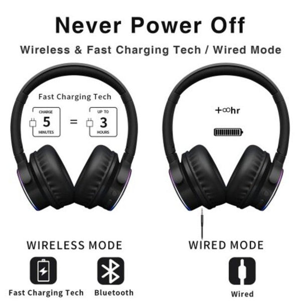 B9 Wireless Bluetooth Headphones With Mic Foldable Headset For Tv Pc Cellphone
