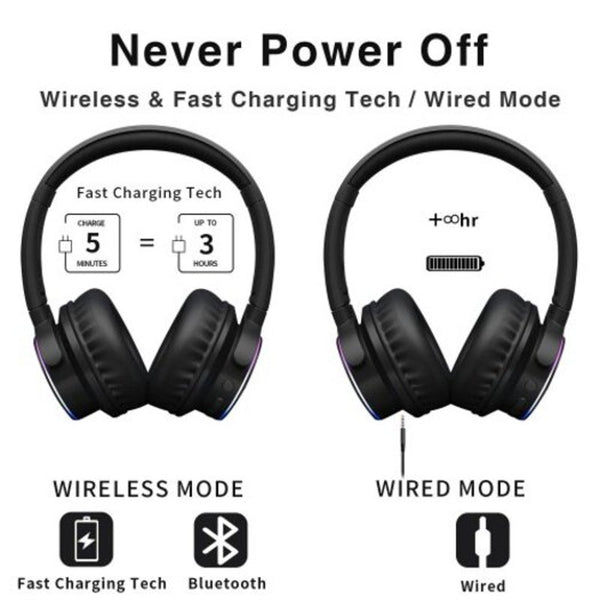 B9 Wireless Bluetooth Headphones With Mic Foldable Headset For Tv Pc Cellphone Headsets