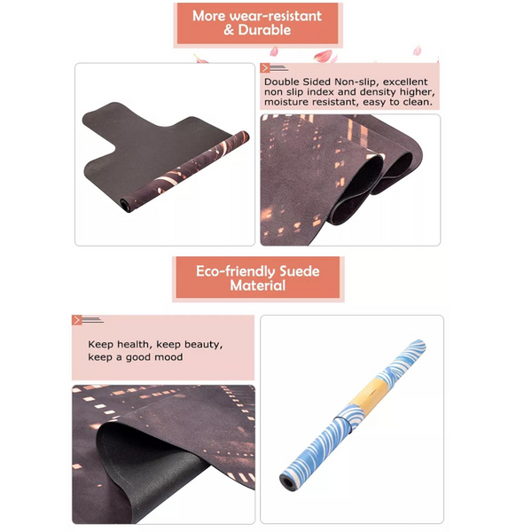 Pilates Suede Rubber Reformer Non Slip Yoga Mat Mats & Non Slip Towels