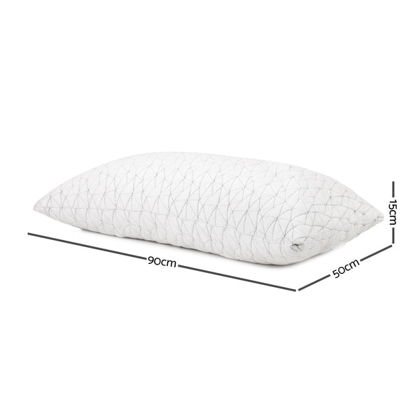 Giselle Set Of 2 Rayon King Memory Foam Pillow Pillows