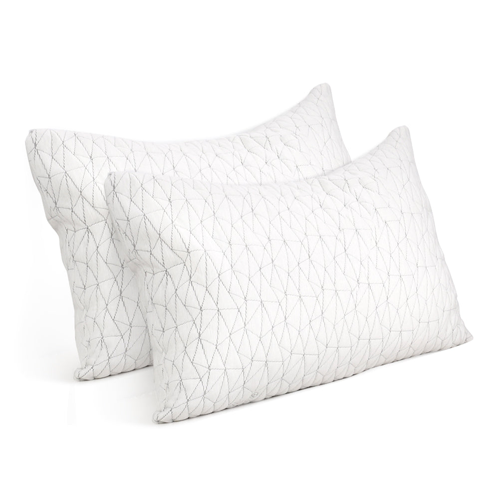 Giselle Set Of 2 Rayon Single Memory Foam Pillow Pillows