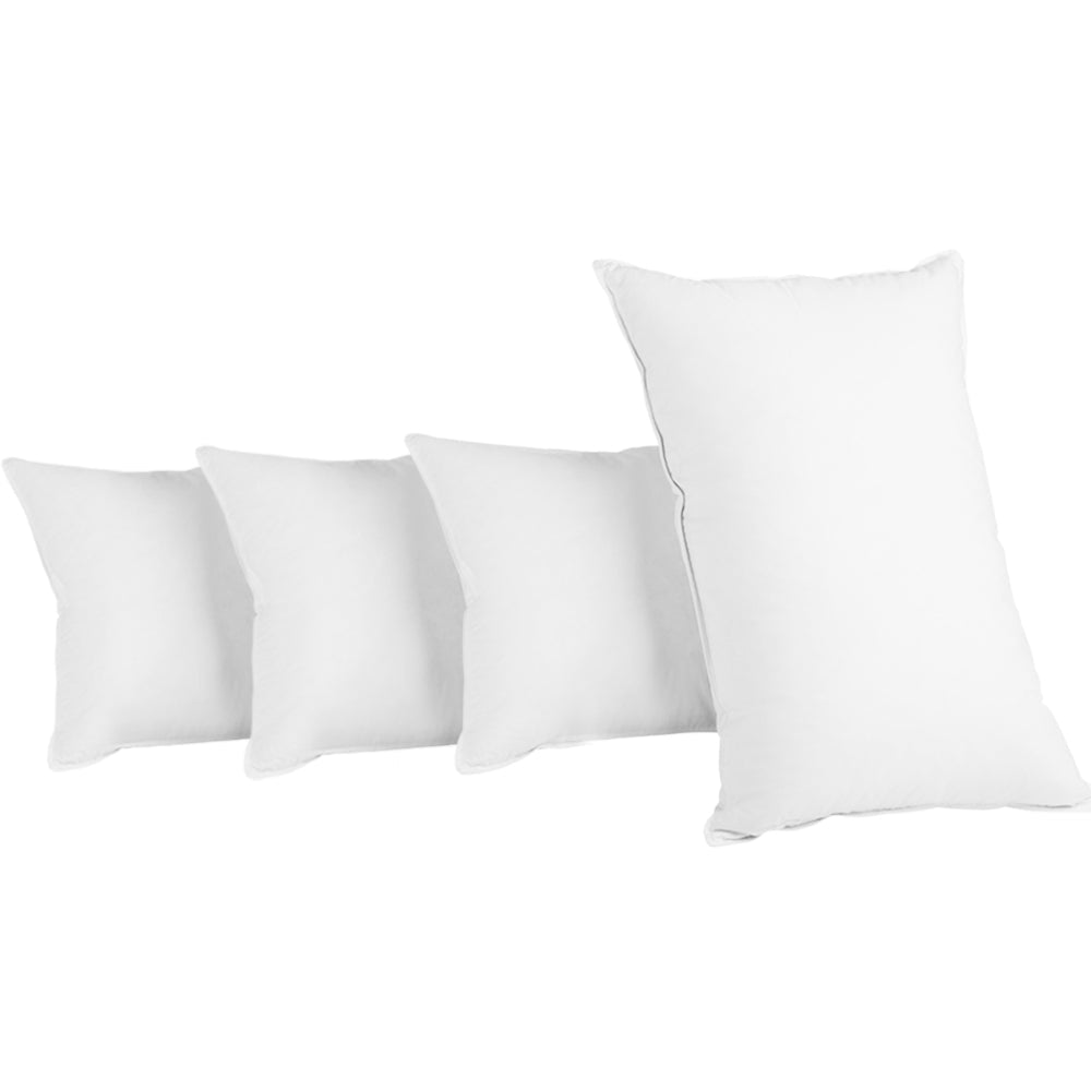 Giselle King Size 4 Pack Pillow Medium*2 Firm*2 Microfibre Fiiling Pillows