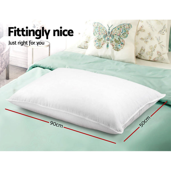 Giselle King Size 4 Pack Pillow Medium*2 Firm*2 Microfibre Fiiling Pillows