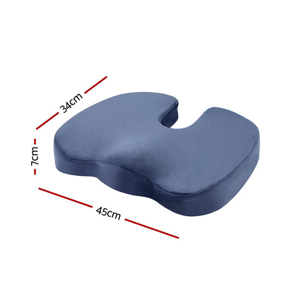 Giselle Seat Cushion Memory Foam Pillow Back Chair Pad Blue Seat & Posture Cushions