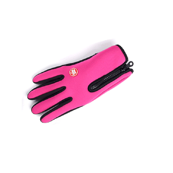 Outdoor Sport Gloves For Men And Women Skiing With Cold Proof Touch Screen Pink
