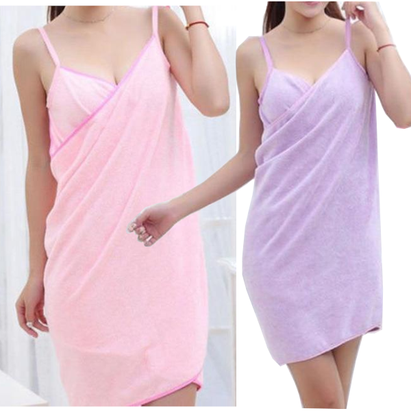 Pink Or Puple Bath Towel Dress Home Luxury Self Care Relaxation