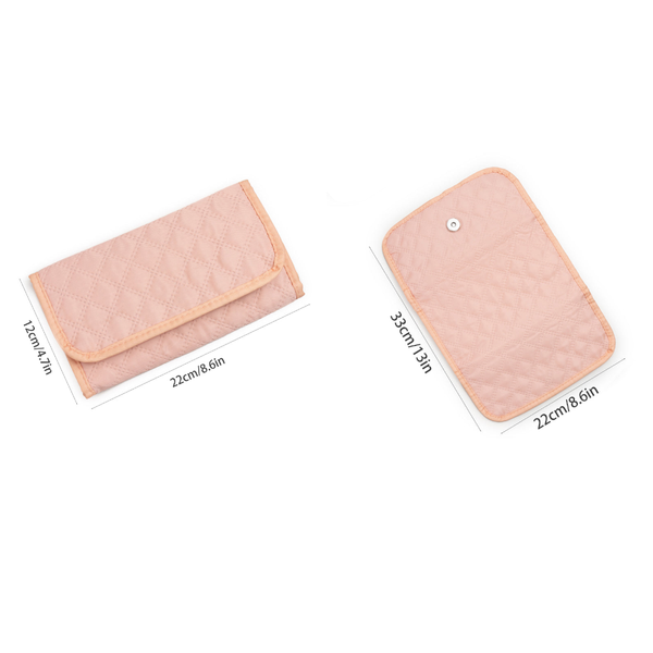 Veile Studios Elosung Pink Travel Jewelry Organizer Roll Foldable Storage Pouch For Earrings Rings And Necklaces(Jewellery Is Shooting Prop Not Includ