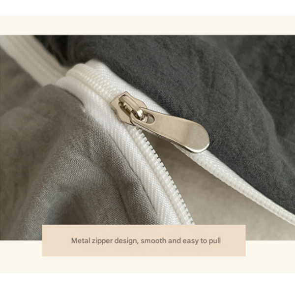 Pink Purple 1.5M Bed Fitted Sheet Set With 200X230cm Duvet Cover 4 Piece Bedding Sheets