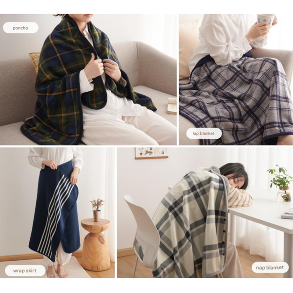 Pink Rasa 100X140cm Wearable Fleece Blanket Soft Warm & Anti Pilling Stylish Plaid Design Blankets
