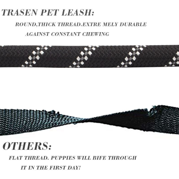 Pink Reflective Dog Pet Leash Rope Nylon Small Medium Large Dogs Puppy Leashes 150Cm Long Heavy Duty Leads & Head Collars