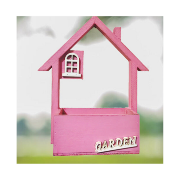 Pink Charming House Hanging Bird Feeder Attract Wild Birds To Your Garden Feeders