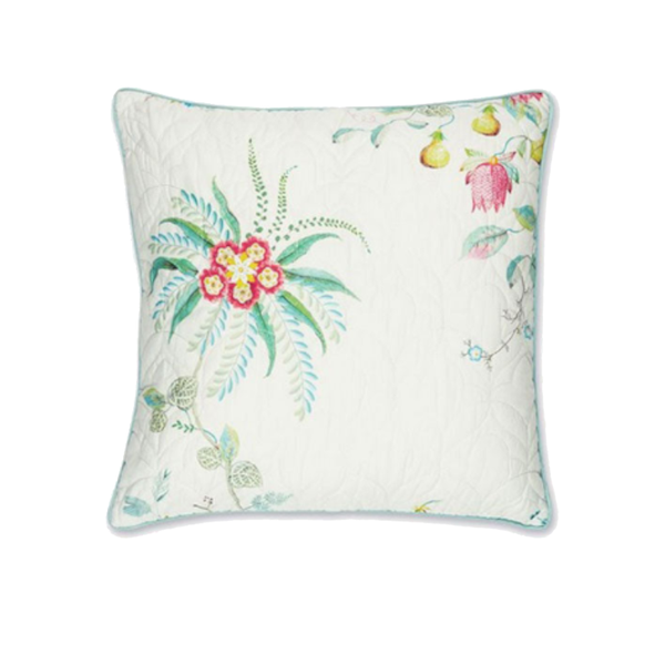 Pip Studio Fleur Grandeur White Quilted Square Cushion Cushions & Decorative Pillows