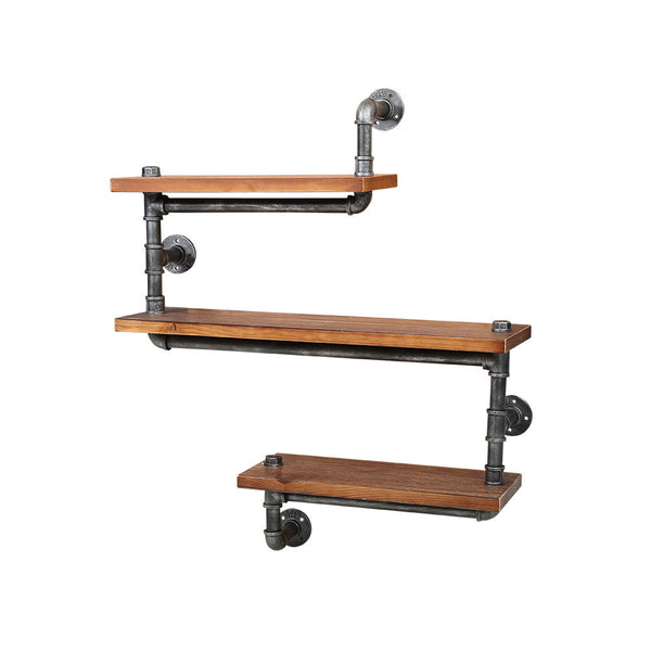 Artiss Display Shelves Rustic Bookshelf Diy Pipe Shelf Wall Brackets Bookshelves