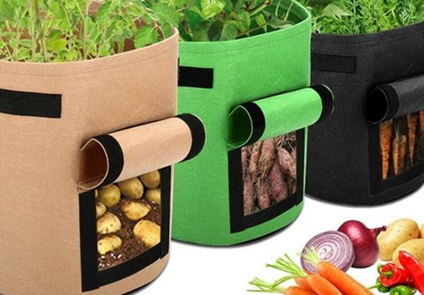 Home Garden Water Resistant Potato Plant Grow Vegetable Growing Bags Baskets Pots Window Boxes