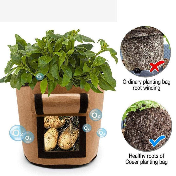 Home Garden Water Resistant Potato Plant Grow Vegetable Growing Bags Baskets Pots Window Boxes