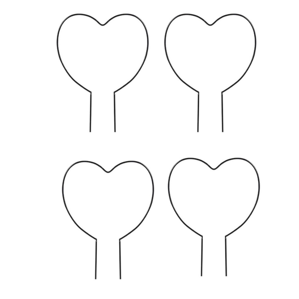 Iron Plant Trellis Climbing Plants Flower Support Heart Round Shaped Garden Plant Ties & Supports