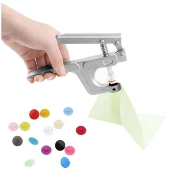 Plastic Snap Button Hand Pressure Pliers Silver Badge & Button Makers