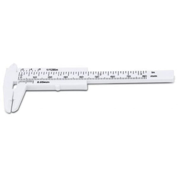 Plastic Vernier Caliper 80Mm / 3 Inch White Vernier Calipers