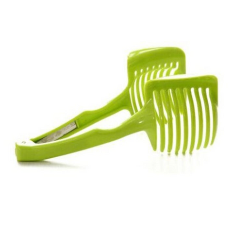 Plastic Potato Slicer Tomato Cutter Tool Lemon Cutting Holder Cooking Tools Kitchen Accessories Green Peelers & Slicers