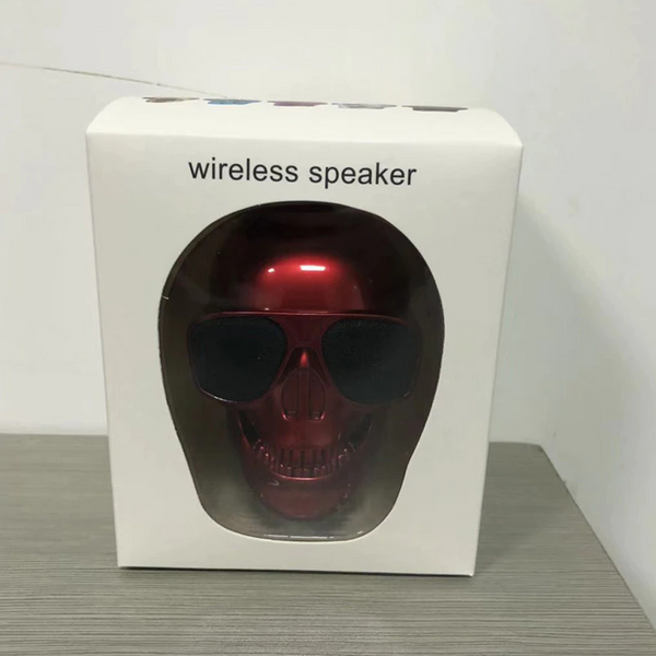 Creative Mini Skull Skeleton Speakers Portable Wireless Bluetooth Red Audio Docks & Mini Speakers
