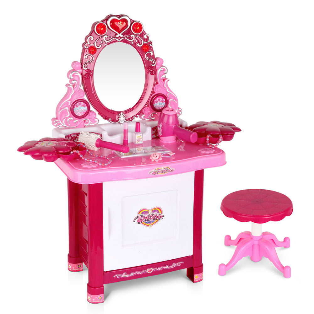 Keezi 30 Piece Kids Dressing Table Set Pink Kids Dressing Tables
