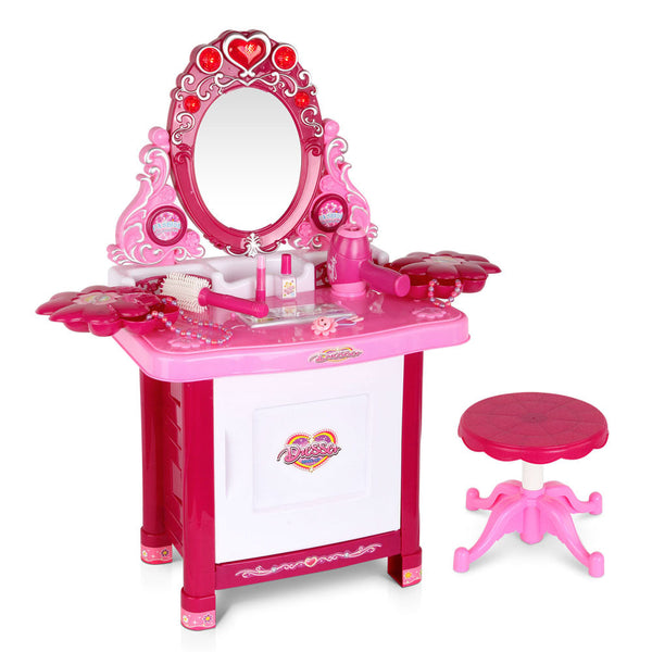 Keezi 30 Piece Kids Dressing Table Set Pink Kids Dressing Tables