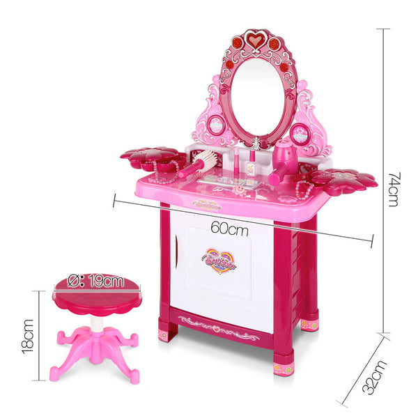 Keezi 30 Piece Kids Dressing Table Set Pink Kids Dressing Tables