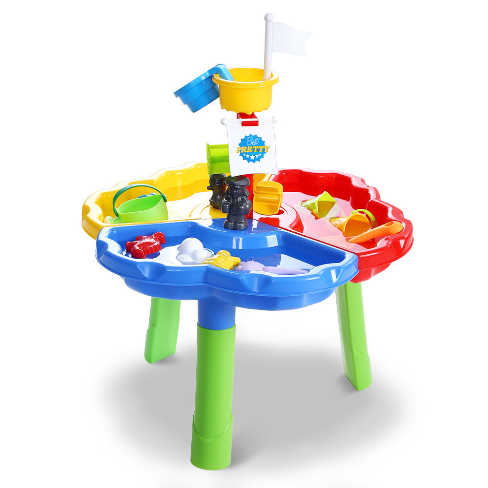 Keezi Kids Beach Sand And Water Sandpit Outdoor Table Childrens Bath Toys Sand & Water Tables