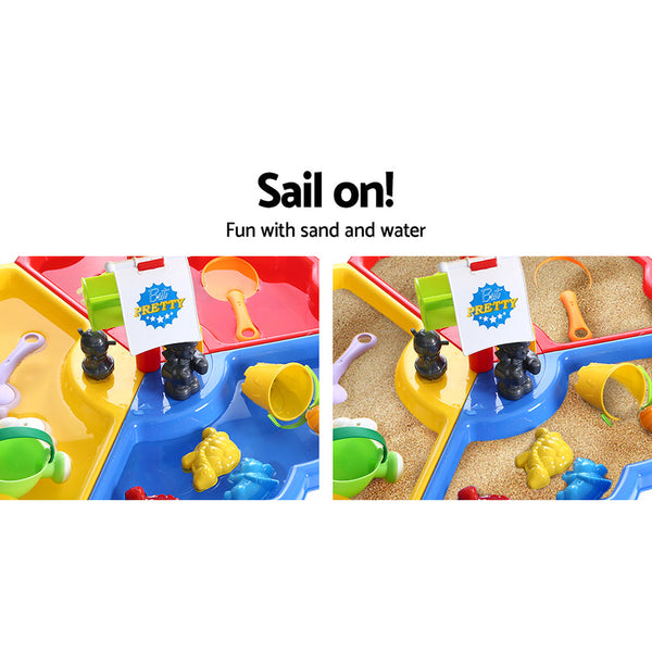 Keezi Kids Beach Sand And Water Sandpit Outdoor Table Childrens Bath Toys Sand & Water Tables