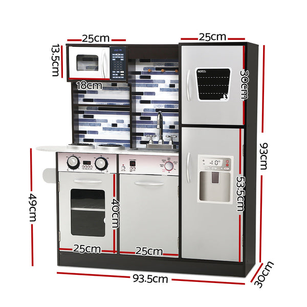 Keezi Kids Kitchen Pretend Play Set Toys Cooking Food Children Cookware Pretend Kitchens