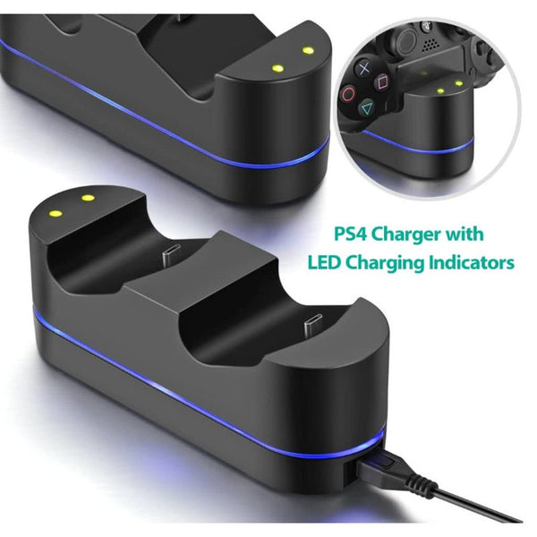 Playstation 4 Charger Kit Ps4 Dual Usb Charging Dock Station Stand For Controller