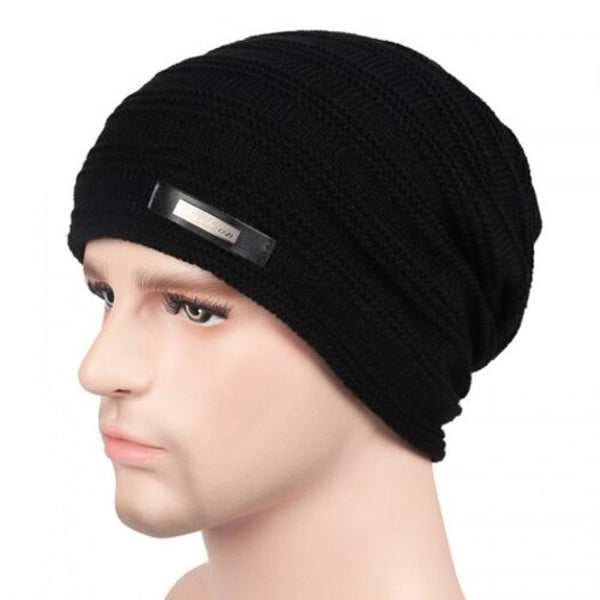 Plus Velvet Warm Wool Hat For Autumn And Winter Graphite Black